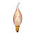 Лампа накаливания E12 40W свеча на ветру золотая 053-709