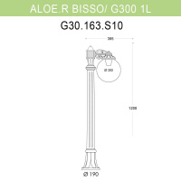 Уличный светильник Fumagalli Aloe.R/Bisso/G300 1L G30.163.S10.BZE27