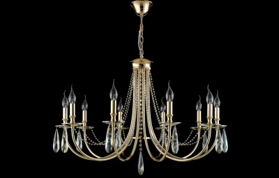 Люстра Crystal Lux VICTORIA SP10 GOLD/AMBER