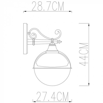 Настенный фонарь уличный Monaco A1492AL-1WG