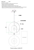 Светильник подвесной Crystal Lux LUISA SP1 BRASS/TRANSPARENT