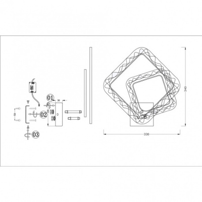 Бра Fenis SF7032/2W-CR