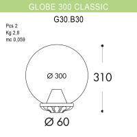 Уличный светильник Fumagalli Globe 300 Classic G30.B30.000.BYE27